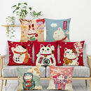 New Year Beckoning Cat Living Room Office Sofas Pillow