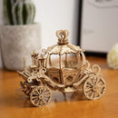 ROBOTIME Pumpkin Cart Hot Air Ballon Airship Gramophone Wooden Puzzle 3D Jigsaw Mechanical Model Construction Toys Gift TG302 TG406 TG407 TG408
