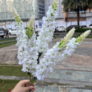 French 5 Fork Hyacinth White Violet Wedding Road Lead Fake Flower