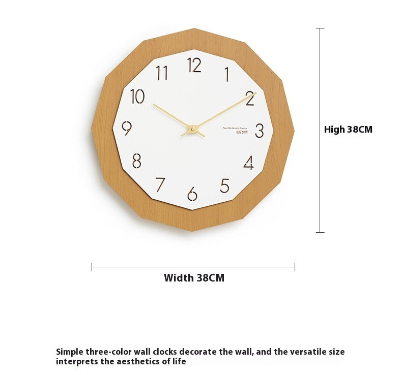 Punch-free Noiseless Hanging Clock Living Room Wall Decorations