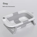 0-3 Years Old Baby Folding Tub Sitting Lying Wash Portable With Water Thermometer