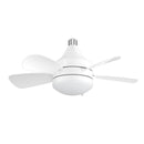 LED Straight Leaf Fan Lamp E27 Screw Detachable Fan Blade Bedroom Three-color Dimming Ceiling Ceiling Fan Lights