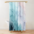 Sage Green Watercolor Ombre Shower Curtain Bathroom Fabric