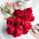 Simulation Handwriting Roses 12 PCs Valentine's Day Fake Rose Flower