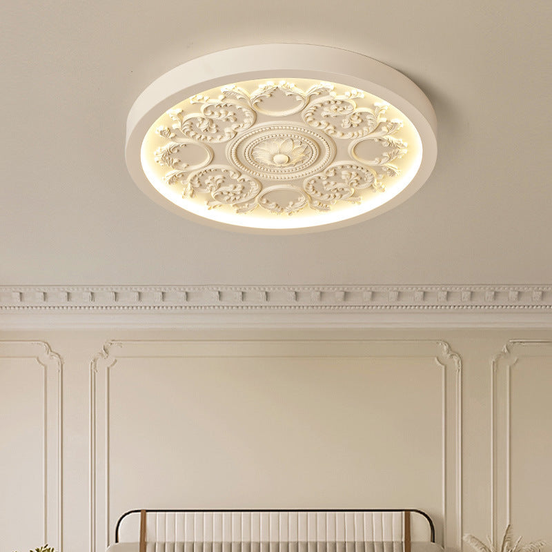 Cream Ceiling Carved Design Ceiling Lamp
