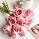 Simulation Handwriting Roses 12 PCs Valentine's Day Fake Rose Flower